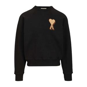 아미 로고 패치 헤비 코튼 크루넥 맨투맨 USW771 747 001