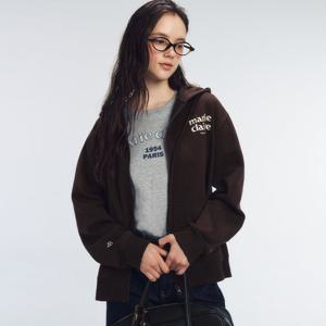 [마리끌레르][정가89,000]클래식 루즈핏 후드집업(MAFCJP04NBR)