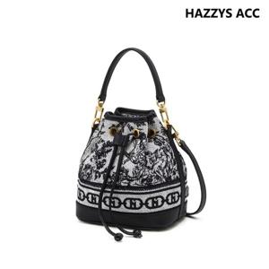 [H.Toile]뜨왈드주이 네이비 자카드 복조리 미니크로스백 HIWA6E310N3