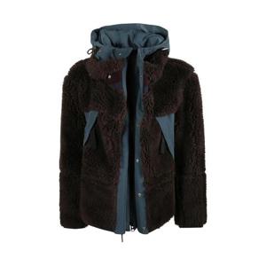 사카이 하이 칼라 후드 울 재킷 2508076613