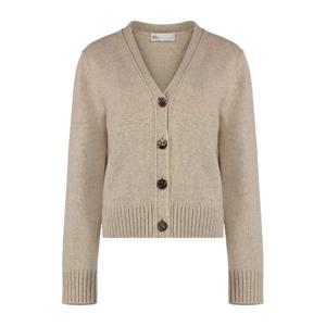 토리버치 브이넥 리브 니트 가디건 162704 261