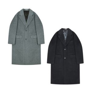 [지이크]캐시미어 블랜드 플랩 사이드 포켓 남성 롱 코트 2종 (HPLAX7010)