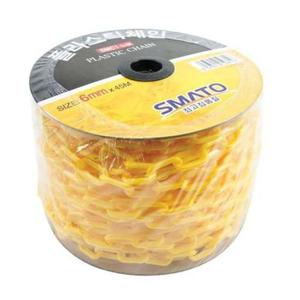 플라스틱 체인 SMC5-8MMX45M황색(롤) 도로안전용품 도로안전용체인 플라스틱체인