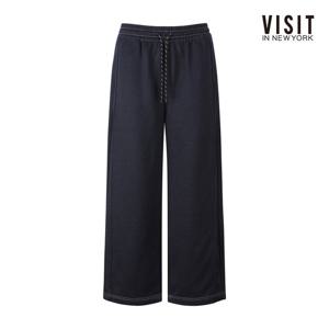 비지트인뉴욕  허리 스트링 기모 와이드 팬츠 (V5CLP01)