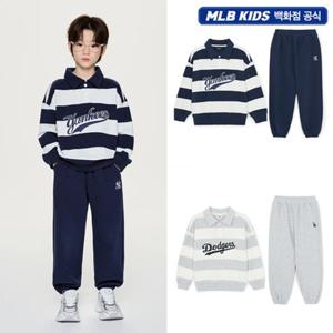 [MLB키즈] JD 스포티브 바시티 럭비 스트라이프 카라 맨투맨세트 7AS2V0261