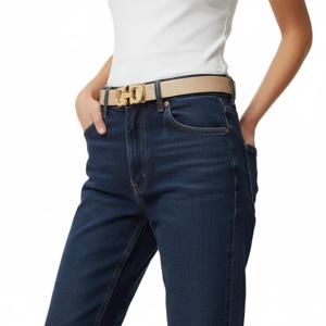 살바토레 페라가모 페라가모 23 A565 0674559 (23A565 674559) 간치니 마카다미아 베이지블랙 양면 벨트