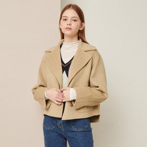 [제이제이 지고트]울 캐시미어 테일러드 크롭 코트 GMAM0CT90