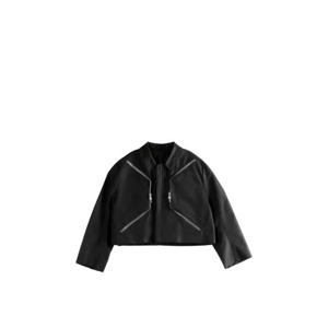 릭오웬스 집업 크롭 재킷 RU01F2795CDU