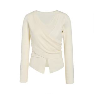 [제이제이 지고트]사이드셔링 언발 랩 V니트 GS2N1PO251