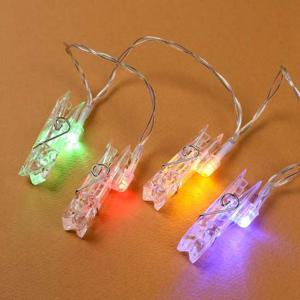 10구 LED 클립 집게 전구(1.5M) (컬러) 가랜드전구 생활용품 가정용품 생필품