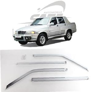 무쏘스포츠 차량용 크롬 윈도우 썬바이저 창문 빗물받이 몰딩 햇빛가리개