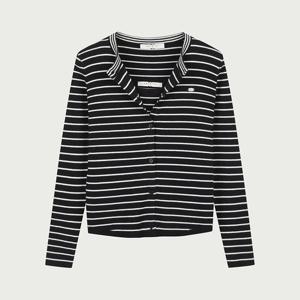 여성 스트라이프 로고 가디건 셋업_100(10560-140-201-45)