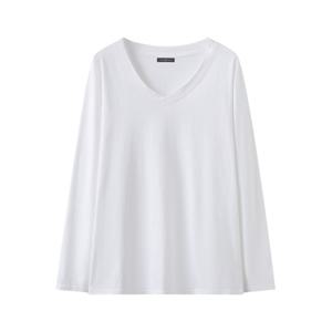 [나인식스뉴욕]무지 V넥 슬리브 데일리 긴팔 티셔츠 (NQ1LW002L0