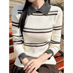 [예쎄](예쎄) 클래식 단가라 골지 카라 니트(S5WKN088A)