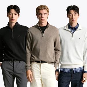 [공식][타미힐피거] 캐시미어 블렌드 하프 집업 3종 택1 (T12F7KPO170MT1)