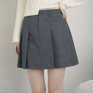 [올리비에스클로젯] [55-77]페이크 포켓 플리츠 미니스커트_O2601SK007A