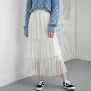 [올리비에스클로젯] 로맨틱 캉캉 쉬폰 스커트_O2601SK010A