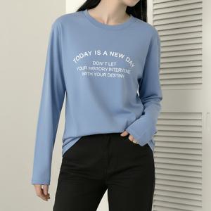 [올리비에스클로젯] 투데이 레터링 라운드넥 티셔츠_O2601TS015A