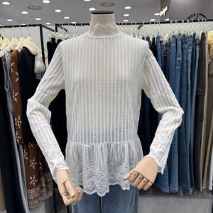 [ab.f.z]abfz방목레이스 프릴포인트 블라우스니트 ASFA1HW45B1