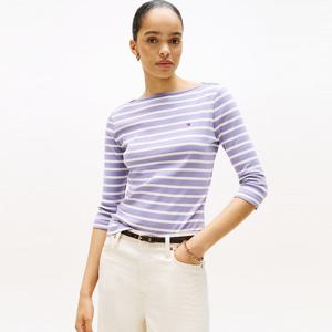 [공식][타미힐피거] 슬림 보트넥 티셔츠 (T22F7TTO050WT10EI)