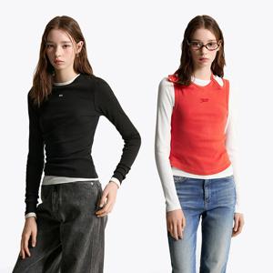 [공식][타미진스] 슬림 에센셜 립 티셔츠 2종 택1 (T32F0TTO03SWT1)