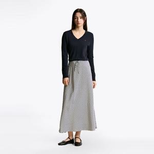 [공식][타미힐피거] 비스코스 트윌 미디 스커트 (T22F6WSC040WT10FD)