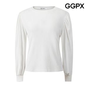 [지지피엑스]라운드넥 링클 퍼프 티셔츠 GQ1TS019F