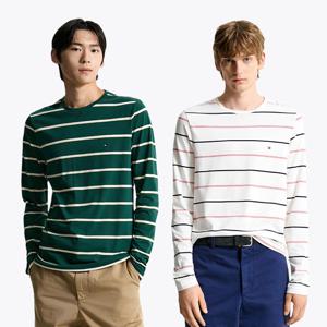 [공식][타미힐피거] 스트라이프 스트레치 롱 슬리브 2종 택1 (T12F7TPO120MT1)