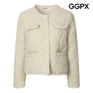 [지지피엑스]트위드 테이핑 경량 패딩 자켓 GQ1JK003B