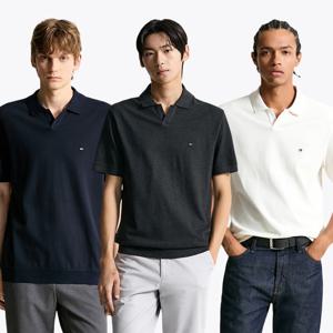 [공식][타미힐피거] 오픈 칼라 폴로셔츠 3종 택1 (T12F6TKT030MT2)