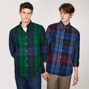 [공식][타미힐피거] [Regula fit] 옥스포드 블랙 워치 체크 셔츠 2종 택1 (T12E7WSH160MT1)