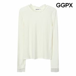 [GGPX] 레이스 레이어드형 스판 티셔츠 (GQ1TS008B)