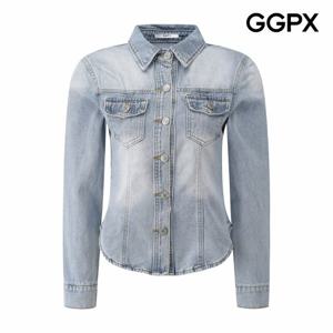 [GGPX] 워싱 데님 라인 셔츠 (GQ1SH007F)