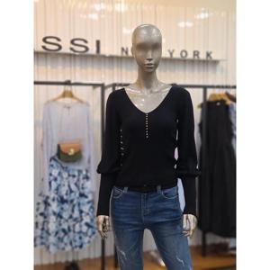 제시뉴욕 세이브존05 구슬포인트 니트티셔츠 BE15SZNLKO5320BK