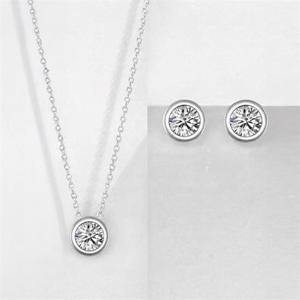 메종드쉬 모이사나이트 세트 귀걸이 목걸이 BMS021