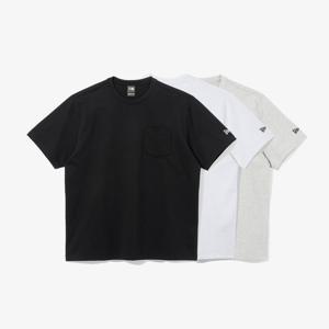 [뉴에라] LIGHTERA 에센셜 3팩 포켓 반팔 티셔츠 멀티 (14697423)