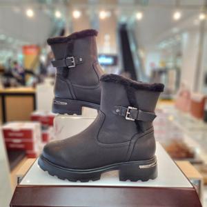 [허시파피]여성 발 편한 4cm 경량 광폭 퍼 앵클부츠 3fr614-G_CA