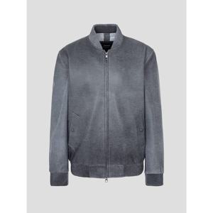 [갤럭시] [Prestige] 데님 라이크 양 가죽 누벅 후드 짚업  블루 (GA613ZP02P)