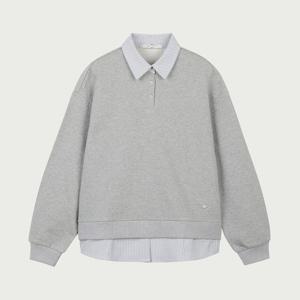 [행텐 틴즈]여성 오버핏 셔츠 레이어드 맨투맨_055(10560-131-214-07)