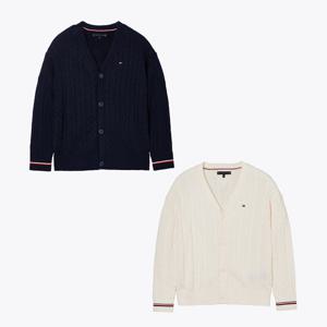 [공식][타미힐피거] 글로벌 스트라이프 케이블 가디건 2종 택1 (T42F7WCD100BT2)