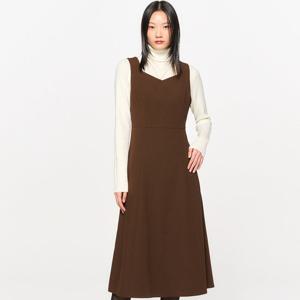 [제너럴아이디어]WOMAN 뉴클래식 하트넥 롱 원피스 [BROWN] / WBC4L15506