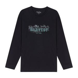 [뱅뱅]남녀공용 라운드 레터링 긴팔 티셔츠 (NTM246)