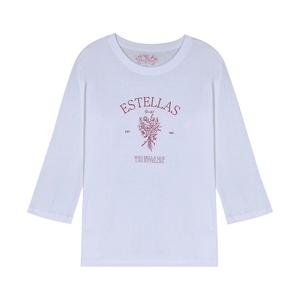 [뱅뱅]여성 레터링 라운드 7부 티셔츠 (NTM253)