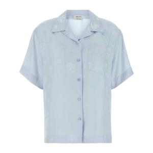 알렉산더맥퀸 체스트 포켓 캠프 칼라 새틴 셔츠 839591QGABJ 46