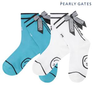 파리게이츠  여성 스마일 백 리본 중목 양말 521F1SC003 BJ