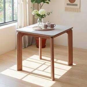 보루네오 플랫 원목 세라믹 2인용 테이블 (의자미포함)