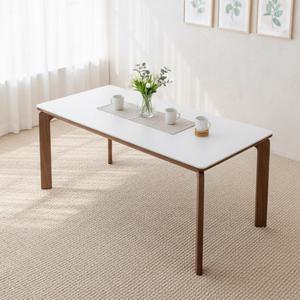 보루네오 플랫 원목 세라믹 6인용 테이블 (의자미포함)