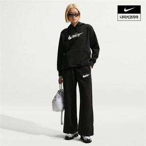 나이키 NSW 플리스 여성 하이웨이스트 와이드 레그 로고 팬츠 IM9837-010 320321