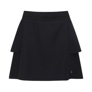 [파리게이츠] 여성 스마일 패치 이중 플레어 큐롯 스커트 521F1PC381BK