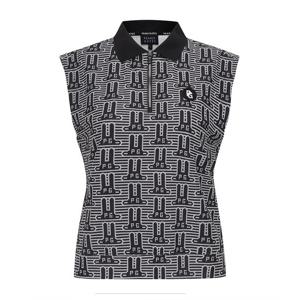 [파리게이츠] 여성 바니 자카드 패턴 슬리브리스 티 521F1TR282BK